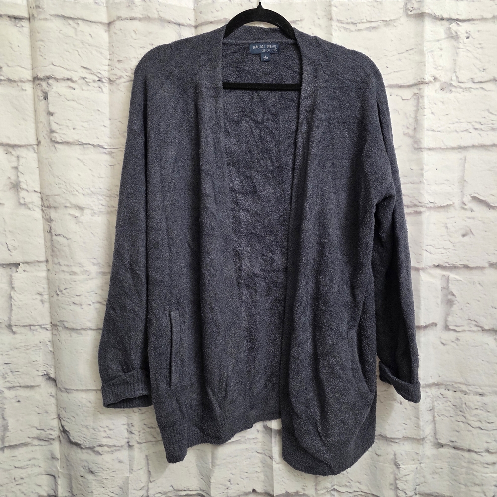 Barefoot Dreams CozyChic Lite Ribbed Cuff Coastline Cardigan Size Large